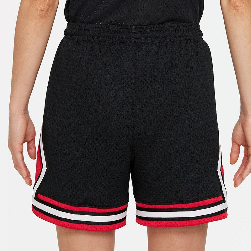 (WMNS) Air Jordan Contrasting Colors Logo Printing Elastic Waistband Straight Shorts Black DD0288-010