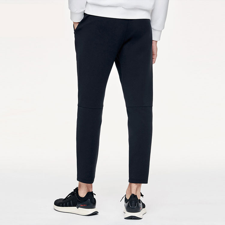 FILA Athletics Knit Straight Solid Color Gym Sports Pants Black A11M111604F-BK
