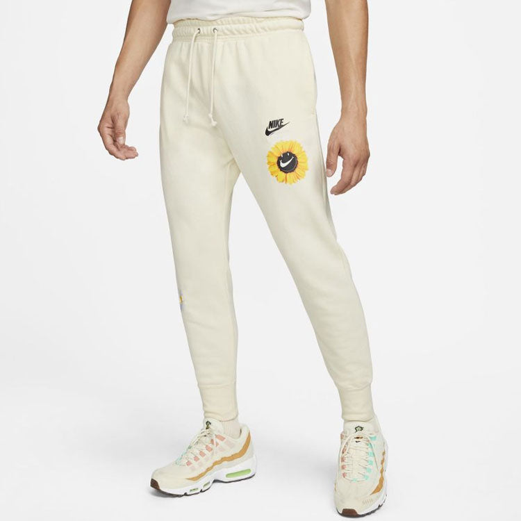Men's Nike Knit Embroidered Sports Pants/Trousers/Joggers White DM5013-113