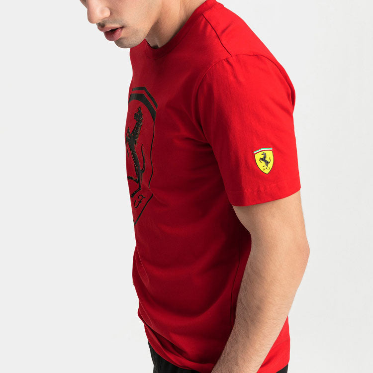 PUMA Scuderia Ferrari Big Shield T-Shirt 'Red Black' 595554-01