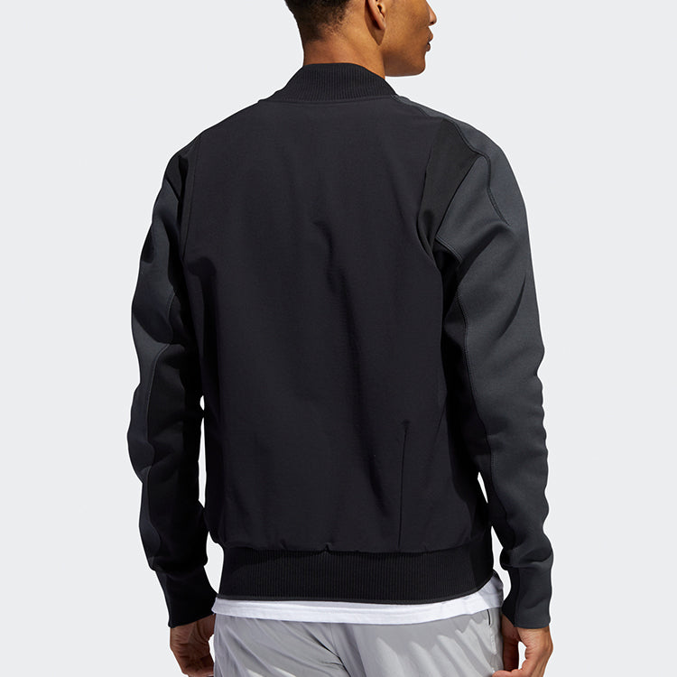 adidas Ny M Vrct logo Colorblock raglan sleeve Athleisure Casual Sports Training Jacket Black DZ6224