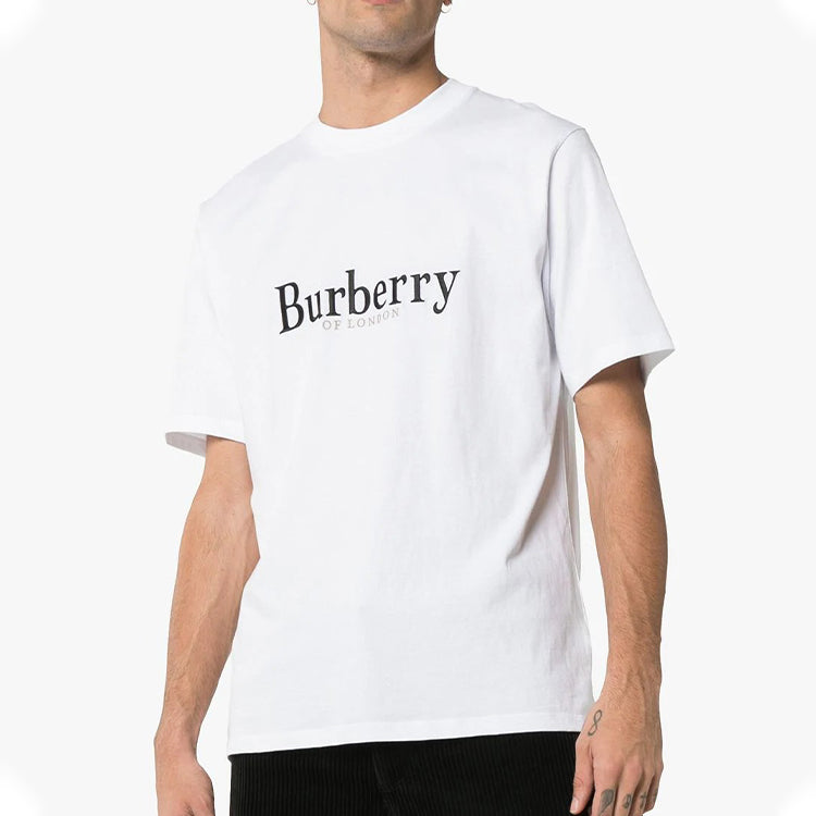 Burberry Logo Short Sleeve Unisex White 80078301