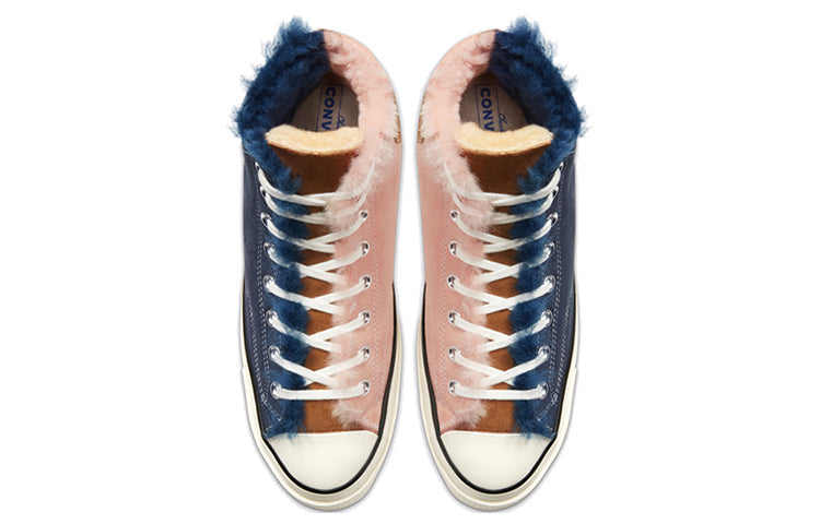 Converse Tri Panel x Chuck 70 Hi 'Navy Shearling' 166319C