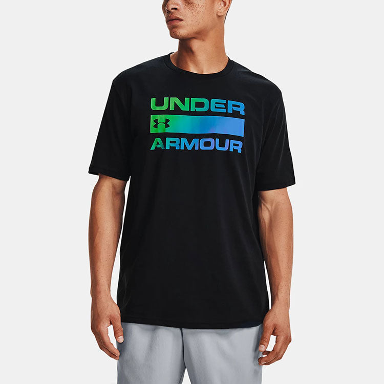 Men's Under Armour Team Issue Wordmark Casual elastic Printing Short Sleeve Black 1329582-004