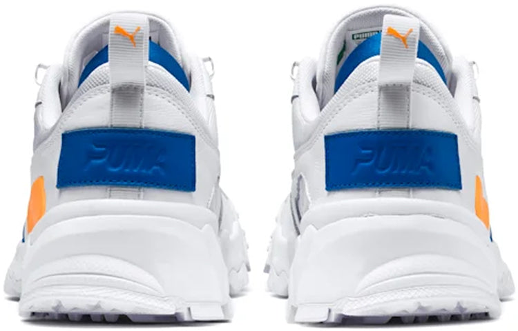 PUMA Trailfox Leather White Blue Yellow 369470-01