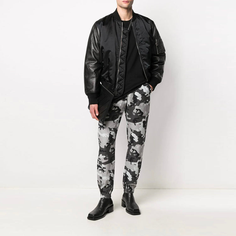 Off-White SS21 Logo Pattern Printing Casual Jogger Pants Ordinary Version Camouflage White OMCA164S21FAB0020900