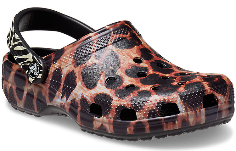 Crocs Classic animal Beach Sandals Unisex Black 207840-0ZR