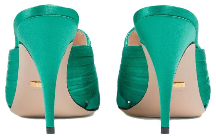 (WMNS) Gucci Satin Pumps 95 'Green' 699457-F1400-3603