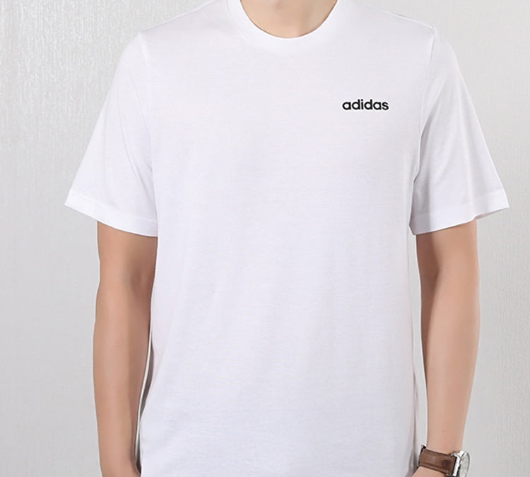 adidas E Pln Tee Round Neck Casual Sports Short Sleeve White DQ3089