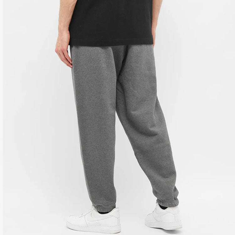 Men's Nike Embroidered Logo Solid Color Bundle Feet Sports Pants/Trousers/Joggers Gray CZ5365-071