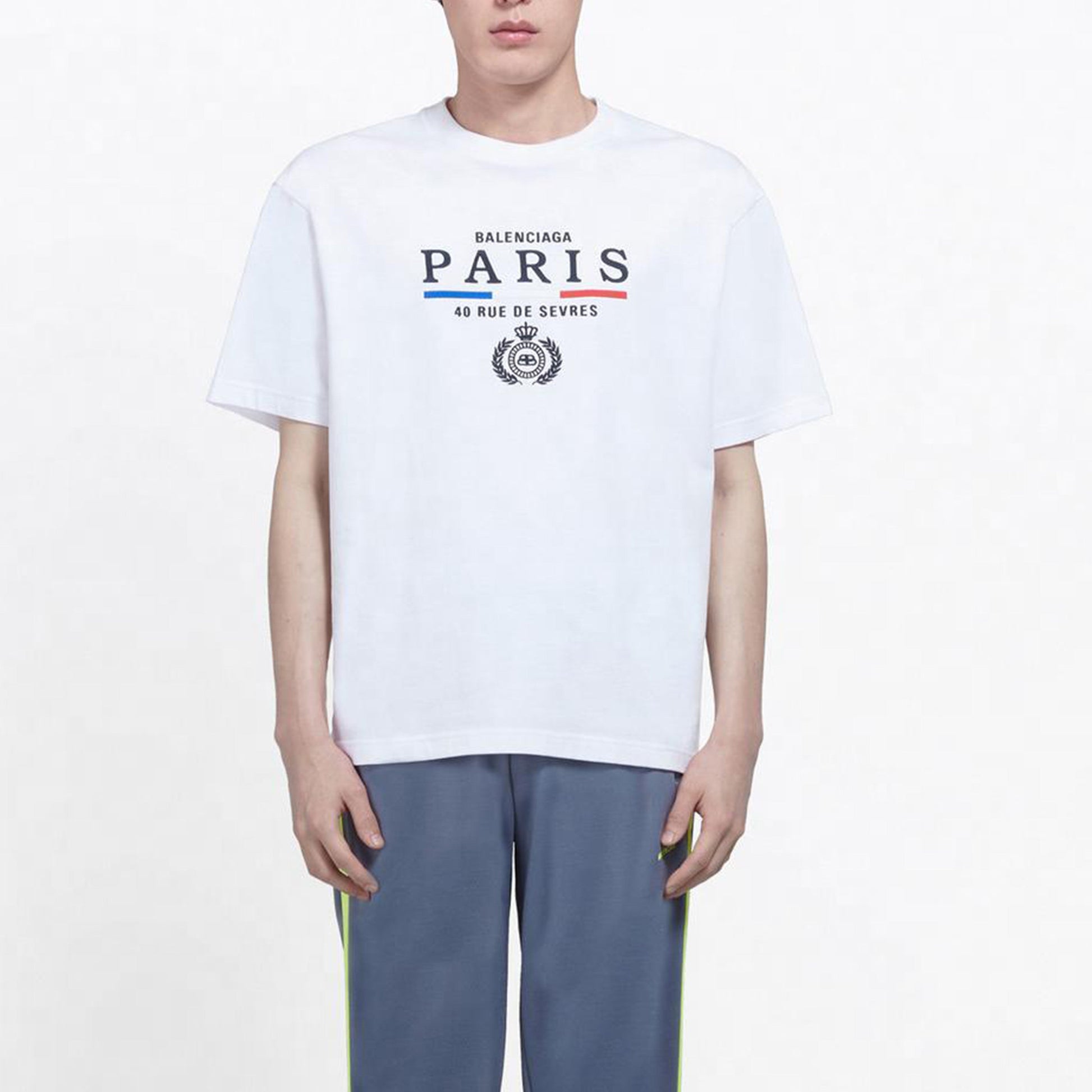 Balenciaga SS20 Paris Flag Regular Paris Tee 594579TGV489000