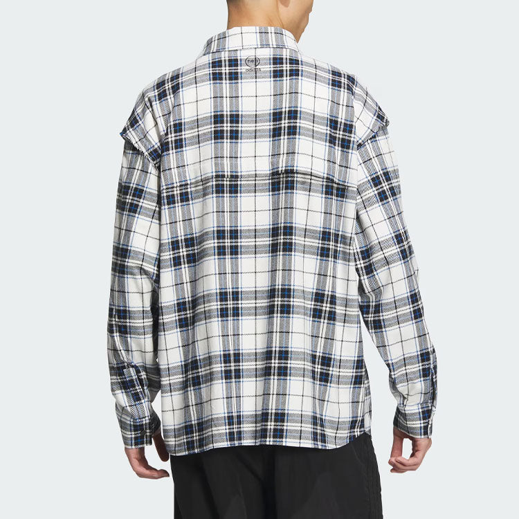 adidas Neo Casual Detachable Sleeve Shirt 'White Black' IK5155
