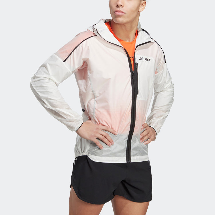 adidas Terrex Agravic Windweave Trail Running Windbreaker Jacket 'White' HT9389
