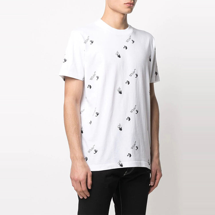 Off-White SS21 Logo Printing Short Sleeve White OMAA027R21JER0120110