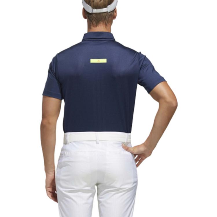 adidas Solid Color Casual Short Sleeve Polo Shirt Blue FJ3794