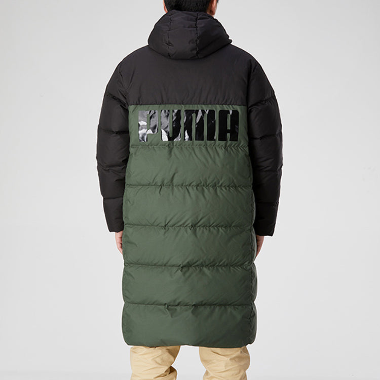 PUMA Long Oversized Down Jacket 'Green Black' 585403-64