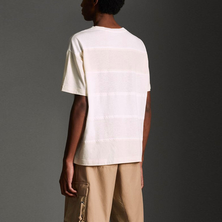 Moncler x JW Anderson Crossover SS21 Round Neck Short Sleeve White T-Shirt 09E8C00009M1163034