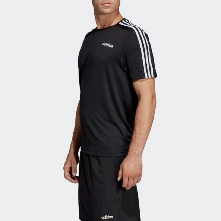 adidas D2M Tee Athleisure Casual Sports Short Sleeve Black DT3043