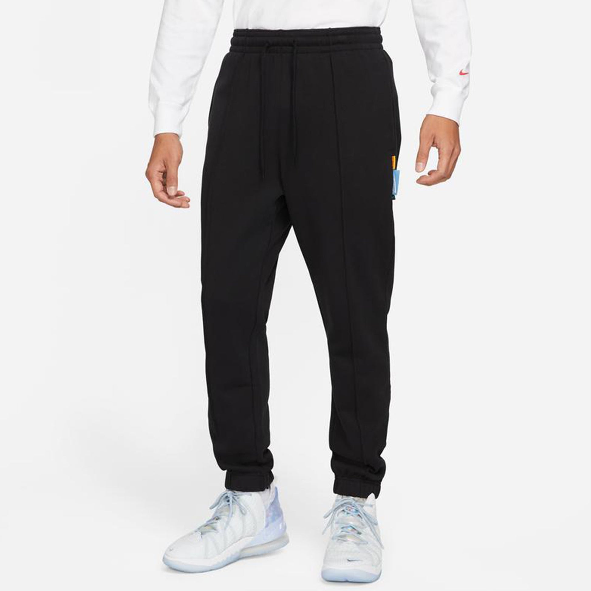 Men's Nike Lebron Loose Fleece Lined Knit Bundle Feet Sports Pants/Trousers/Joggers Black DA6705-010