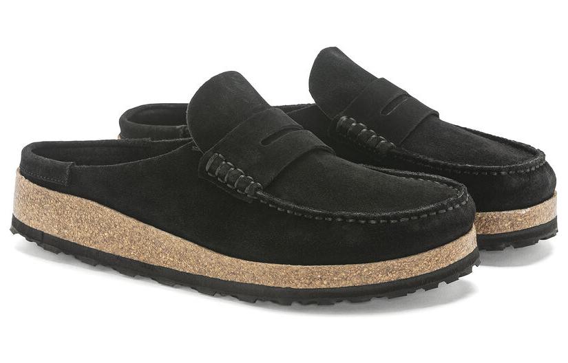 Birkenstock Naples Suede Leather 'Black' 1024880