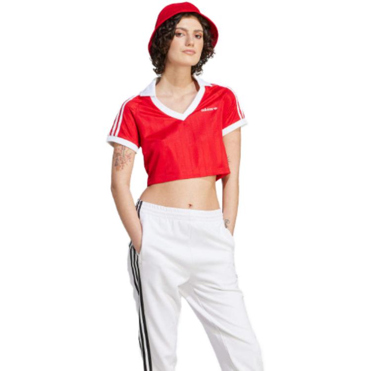 (WMNS) adidas Football Crop Top 'Red' IR9778