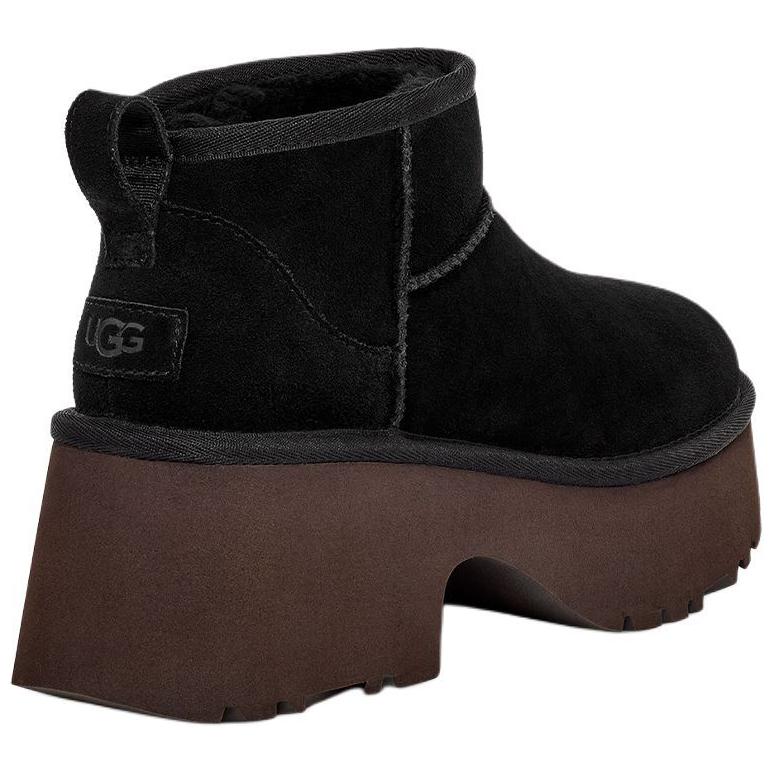 (WMNS) UGG Classic Ultra Mini New Heights 'Black' 1158311-BLK