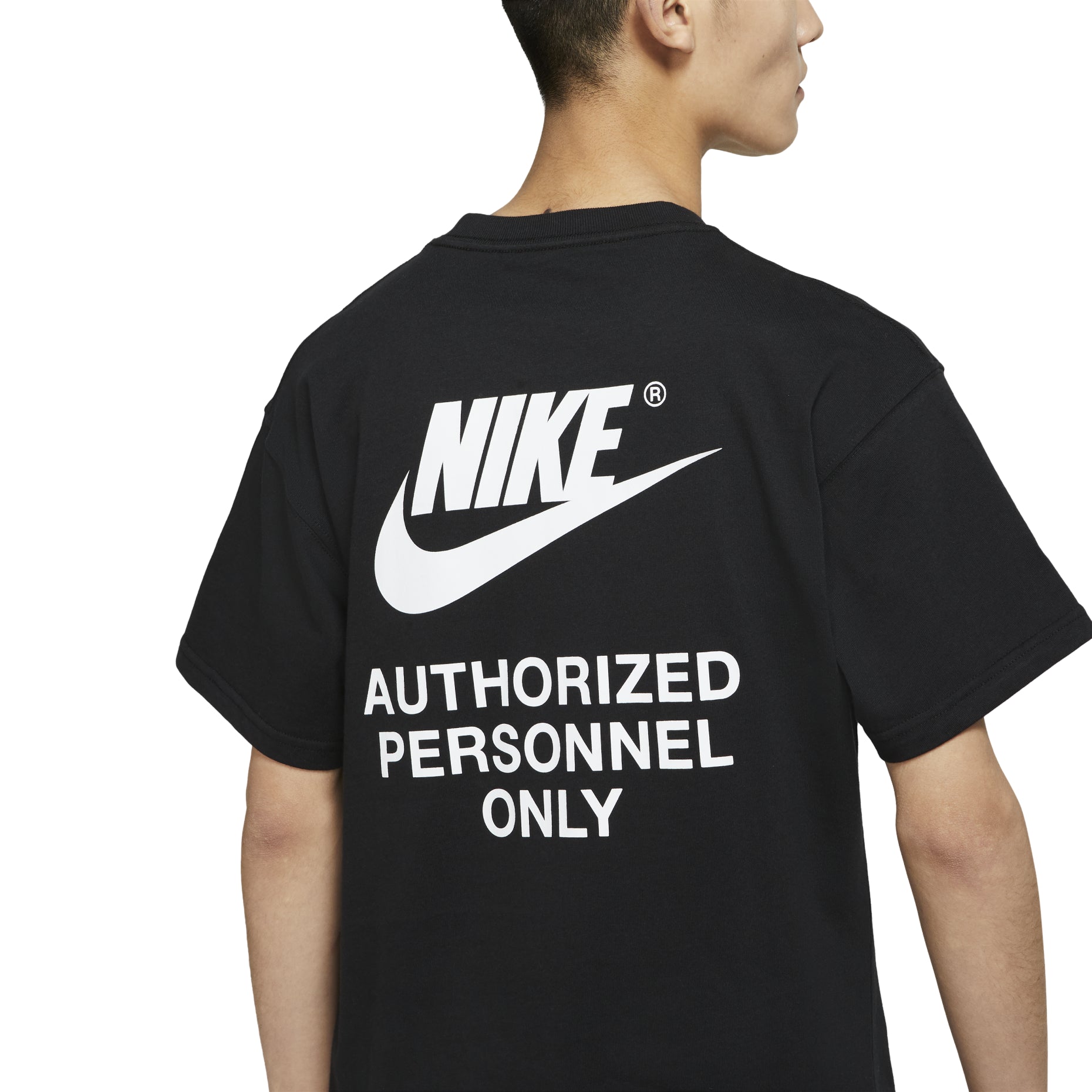 Nike Alphabet Logo Printing Round Neck Short Sleeve Black DM6428-010