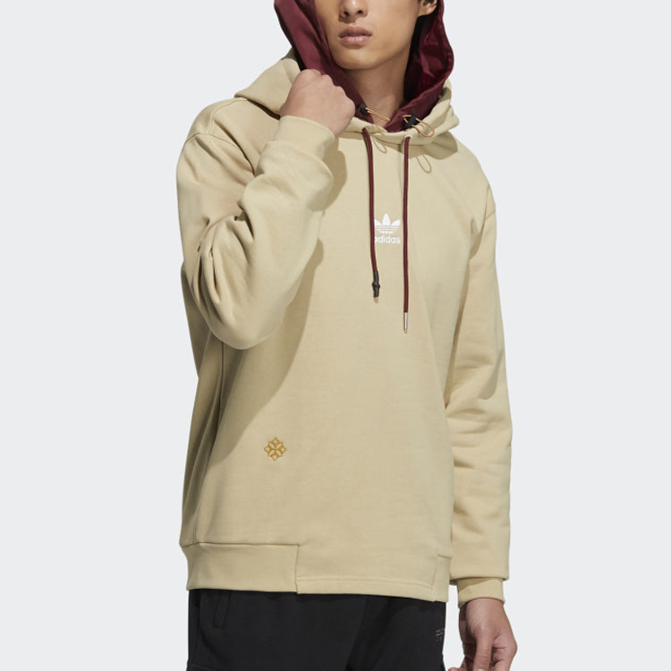 adidas originals Cny Hoody Limited Solid Color Logo Pullover Prairie Brown HC0563