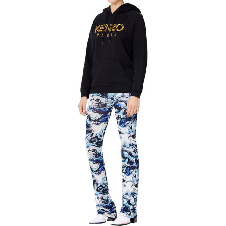 (WMNS) KENZO Logo Pattern Cotton Black F96-2SW760-962-99