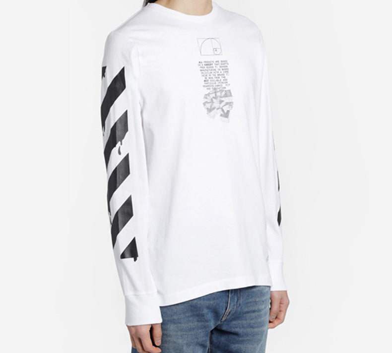 Off-White Dripping Arrows Logo Printing Men White OMAB001R201850050110