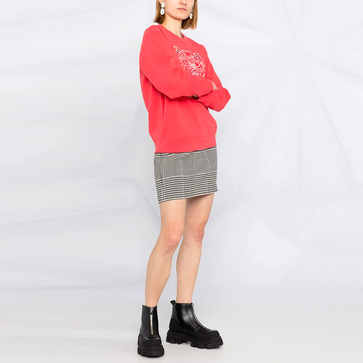 (WMNS) KENZO SS21 Embroidery Logo Swea Orange FB52SW8244XA-18