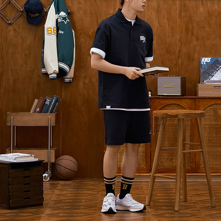 New Balance Classic Polo Tee Asia Sizing 'Black' 5FD25363-BK