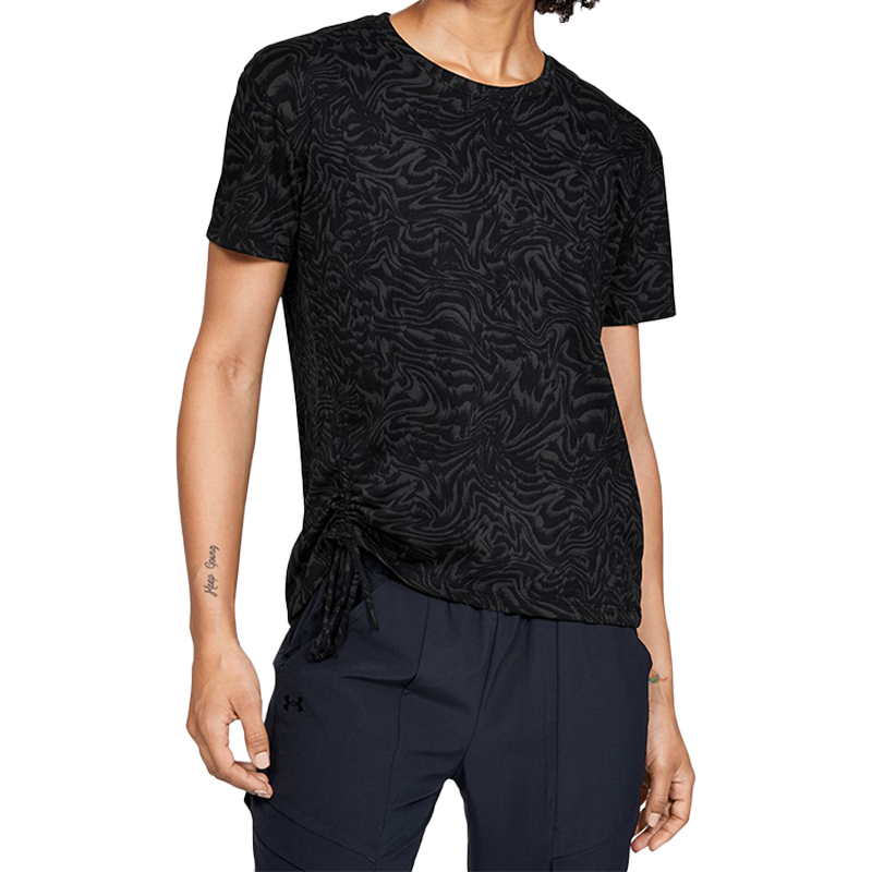(WMNS) Under Armour Unstoppable Training Sports Short Sleeve Black 1348522-001
