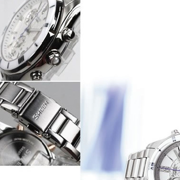 CASIO SHEEN Limited Edition Waterproof Stainless Steel Strap White Analog SHE-5517D-7A