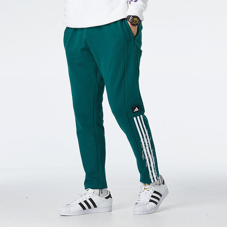 adidas Ub Pnt Wv Deco Fleece Stay Warm Slim Fit Sports Pants Green GM4431
