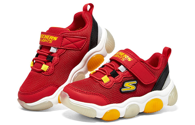 (PS) Skechers Mighty Glow 'Red Yellow Black' 402040N-RDBK