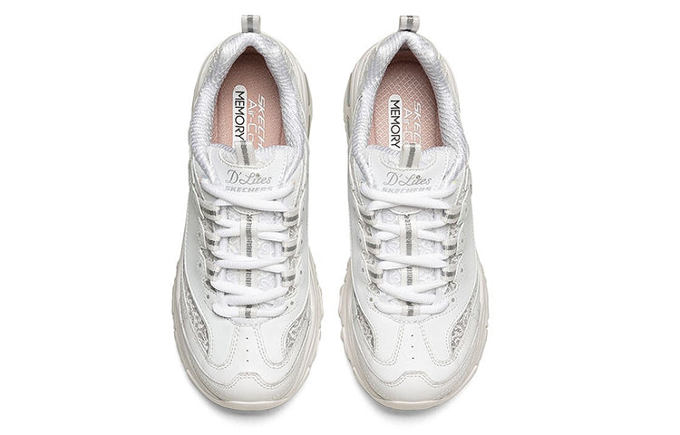 (WMNS) Skechers D Lites 1.0 Running Shoes White 149250-WHT