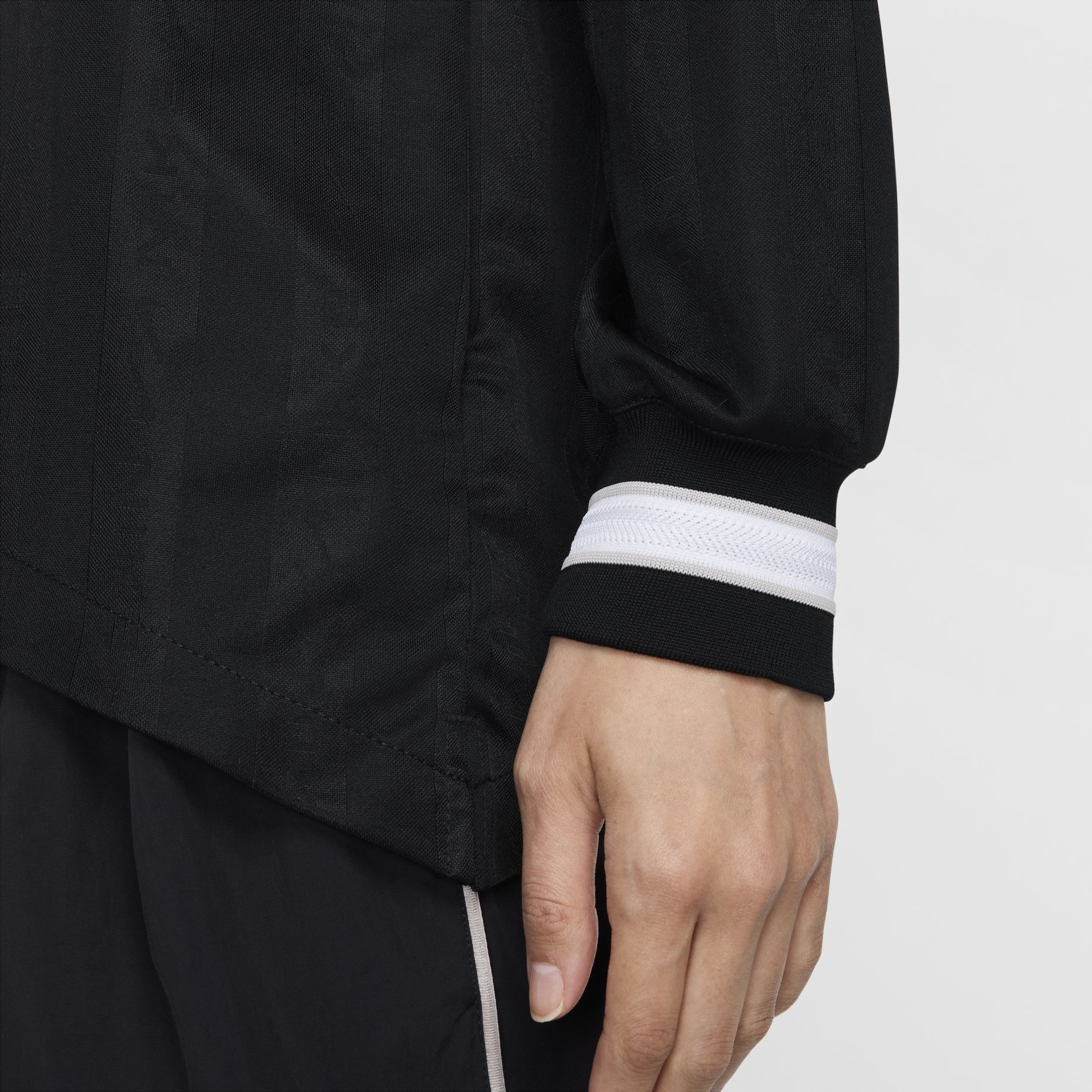 (WMNS) Nike Dri-FIT Jacquard Jersey Asia Sizing 'Black White' FV7539-010