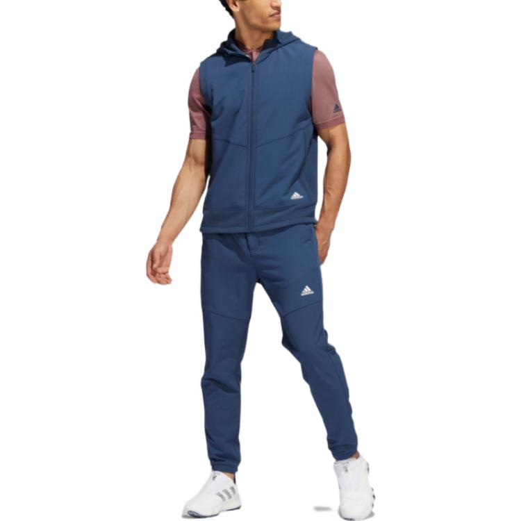 adidas Statement Full-Zip Hooded Vest 'Blue' HF6565