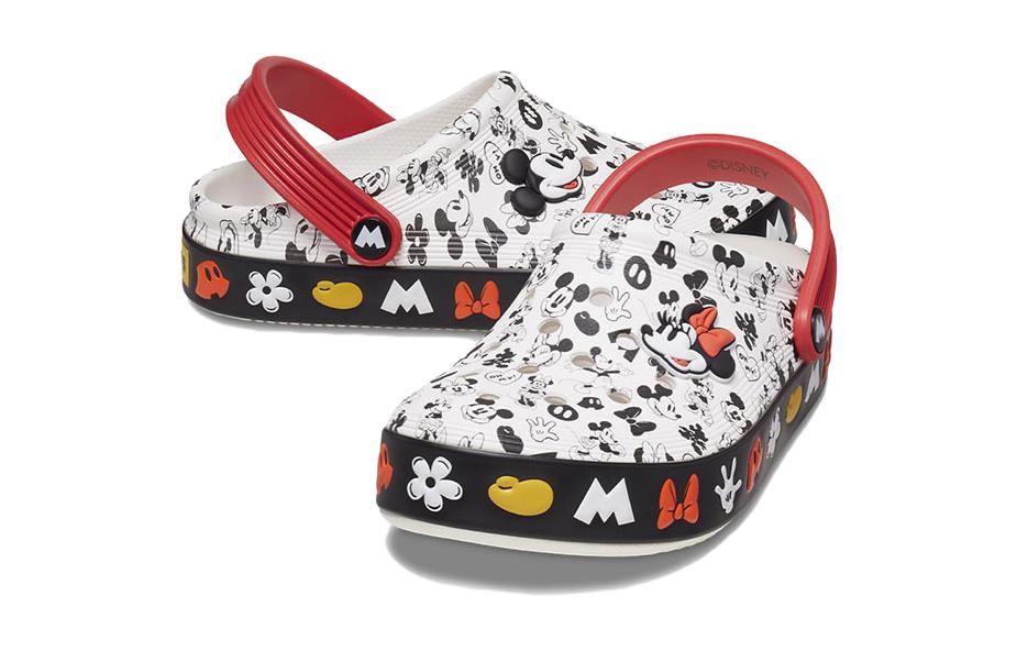 (GS) Crocs Classic x Mickey Mouse Clogs 'White Red Black' 208866-100