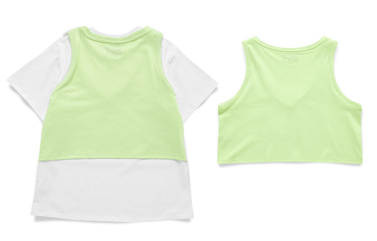(WMNS) Fila FUSION Casual Basketball Sports Short Sleeve Yellow T11W125107F-WT