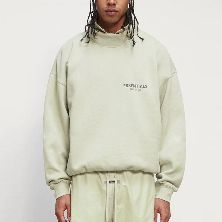 Fear of God Essentials FW20 Mock Neck Sweatshirt 'Sage' FOG-FW20-306
