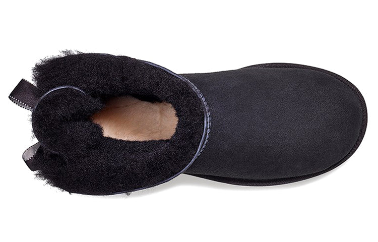 (WMNS) UGG W Mini Bailey Bow II Shimmer Black 1102938-BLK
