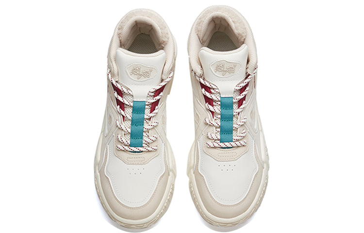 (WMNS) ANTA Life Series Sneakers High 'Flame Grey White Red' 122148088-8
