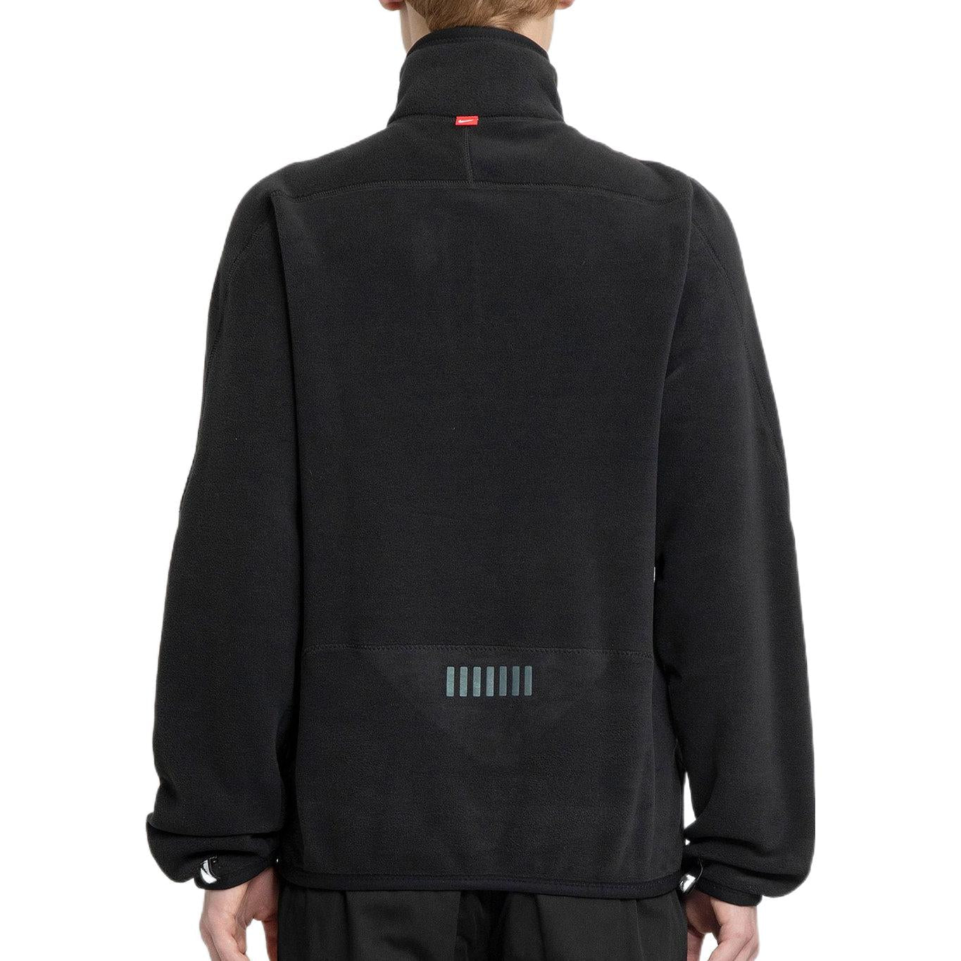 Nike x Travis Scott Solid Color Half Zipper Pocket Stand Collar Casual Jacket 'Black' DM1283-010