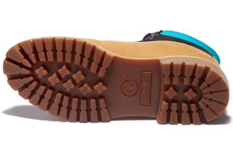 Timberland Premium 6 Inch Waterproof Boots 'Wheat Nubuck with Black and Blue Collar' A2N93231