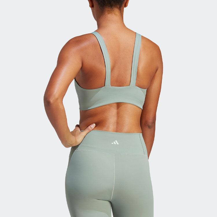 (WMNS) adidas CoreFlow Luxe Studio Medium-Support Bra 'Green' HR3034