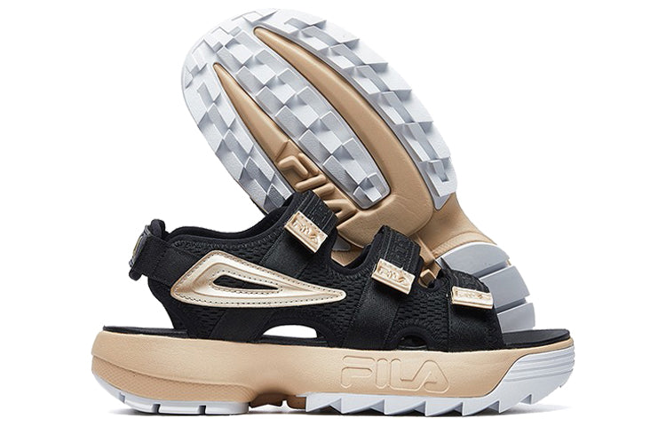 (WMNS) Fila Subverter Sports Sandal Black/Gold T12W024502FBG