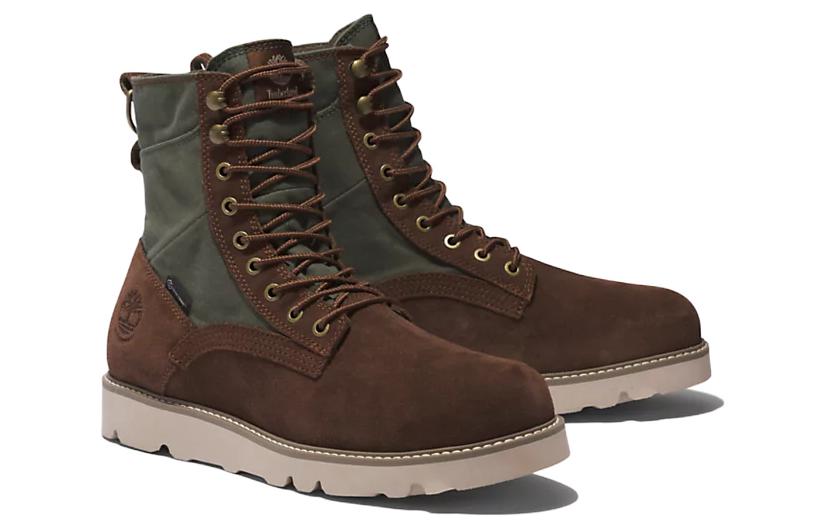 Timberland Vibram Waterproof Leather and Fabric Boots 'Dark Brown Suede' A5M9G931