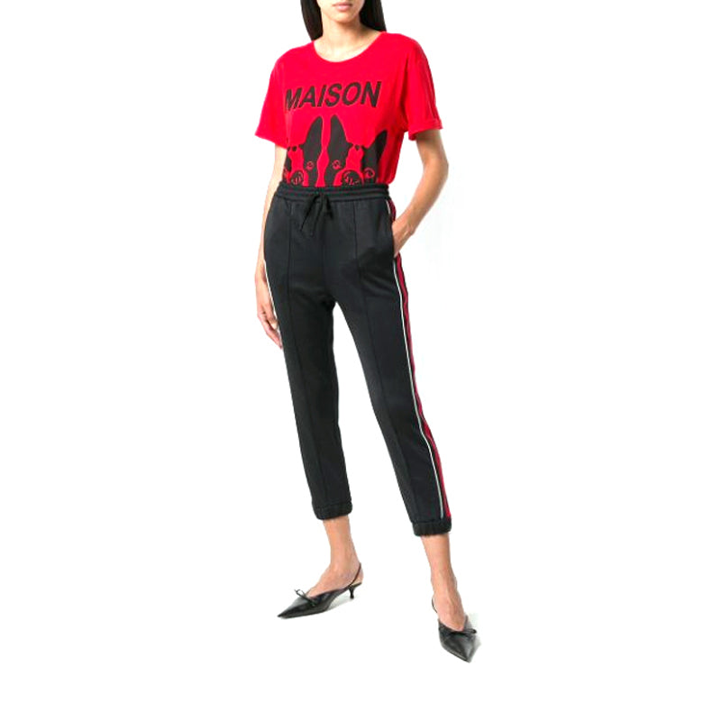 (WMNS) Gucci Pattern Printing Short Sleeve Red 492347-X3P09-6587